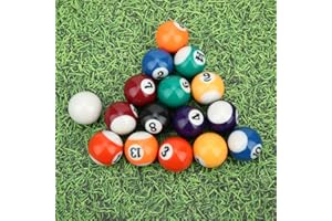 ZERODIS Bola De Billar, Bola De Billar De Resina, 16Pcs 32Mm 15Pcs Bolas Numeradas Y 1Pcs Bola Blanca para Salas De Juegos Juegos De Recreación Deportiva