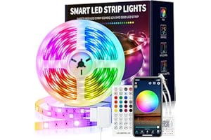 Beaeet LED Strip 10m, LED Streifen 10m Selbstklebend mit Fernbedienung und App, LED Lichterkette LED Band Musik Sync LED Beleuchtung für Zimmer, Küche, Party