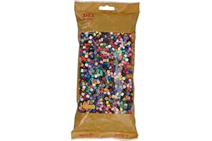Hama Perlen 205-67 Bügelperlen Beutel mit ca. 6.000 bunten Midi Bastelperlen mit Durchmesser 5 mm im Volltonfarben Mix, kreativer Bastelspaß für Groß und Klein