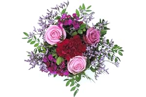 Arteks Blumen Blumenstrauß Blumentorte Größe L-XXL Blütenzauber Bunte Blumentorten mit Filz Stoff kostenloser Glückwunschkarte XL (Happy)