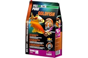 JBL Nourriture poissons rouges et De bassin, Bâtonnets Alimentaires Flottants, Nourriture Spéciale, ProPond Goldfish, Taille: M, 1,7 kg