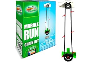 Marble Genius Automatic Chain Lift - The Perfect Marble Run Accessory Add-On Set for Creating Exciting Mazes, Tracks, and Races - Endless Fun, and Creativity, Experience the Thrills of Marble Racing