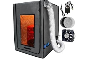 POLISI3D Obudowa drukarki 3D z żywicy z filtrem wentylacyjnym i 12 V 5000 obr./min, kontrola prędkości wentylatora, odsysanie oparów, pyłoszczelny namiot do Ender 3 Pro/V2/Ender3 S1/Neo