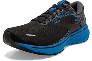 Brooks Ghost 14 - Scarpe da corsa neutre da uomo, Nero/Perla annerita/Blu, 42.5 EU