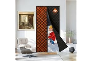 LCGOD Cortina Térmica Magnética Puertas, Cortina Aislante Puertas Invierno 210 x 90 cm, Apta Puertas Correderas Cristal, Retiene Aire Frío, Reduce Ruido Ahorra Energía