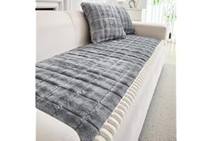 GKXLH Thick Sofa Cover - New Soft Milk Fleece Universal Sofa Covers 2 3 4 Seater, Non-Slip Sofa Slipcovers Washable, Corner Sofa Cover Couch Covers Furniture Protector for Living Room (70x180cm)