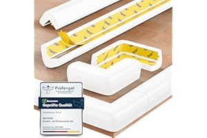 ‎MUTKIND MUTKIND Kantenschutz Baby | 6 Meter + 10x Eckenschutz Baby | (Mit Kleber von TESA) Extra starker Halt - Eckenschutz Kantenschutz Selbstklebend (Weiß)