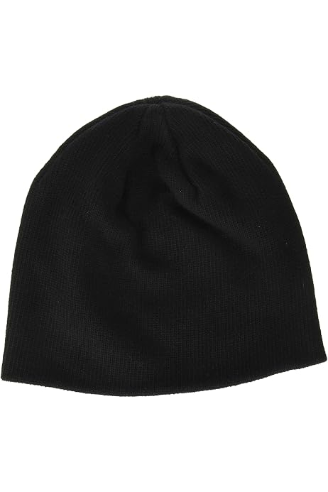Black) - 23cm Black Skull Cap Beanie 