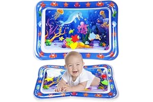 XVZ Tappetino Acqua Neonato - Tappeto Gioco Neonato senza BPA - Ideale Giochi Tummy Time Neonato per Neonati oltre 3 6 9 Mesi - Delfini (66cm x 50cm)