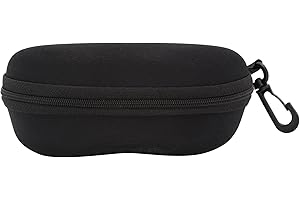 TBOC Twarde etui na okulary przeciwsłoneczne - czarny lekki zamek błyskawiczny pokrowiec na pasek torba plecak i samochód do przechowywania dużych i małych okularów do czytania dla mężczyzn kobiet i
