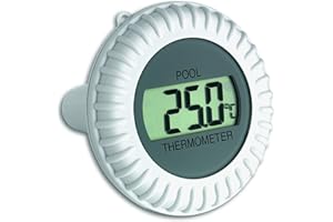 TFA Dostmann Émetteur Piscine avec écran 30.3199.IT pour Stations Radio TFA 30.3060 | 30.3039 | 30.3053 pour bassins, piscines et piscines Blanc/Gris