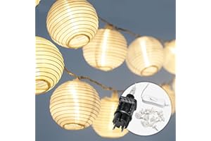 COBUS CozyHome Guirnalda luces exterior linternas - 20 linternas LED blanco cálido & 7m I Con enchufe I Luces decorativas habitacion Fairy lights decoracion Luz led hadas Luces led pequeñas Luzes navideñas