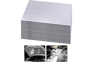 Putentfun 20 Pcs 5mm Car Sound Deadener Deadening Mat,25cmx18cm Noise and Heat Insulation Close Cell Foam Material with Self-Adhesive Auto Waterproof and Moisture-Proof Shock Absorbing Board