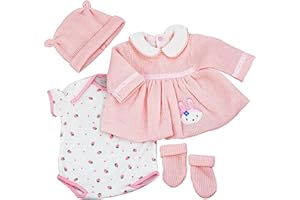 Bibi Doll - 20" Reborn Doll Clothes Suitable for 20" Baby Doll Boy Girl Dress Outfit Christmas Birthday Gift (Peach Bunny Girl Outfit)