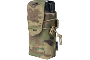 IDOGEAR Dubbel magasinspåse 5.56MM gevär magasin påsar Molle hållare för dubbelstaplade magasin Airsoft väska för jakt och skytte