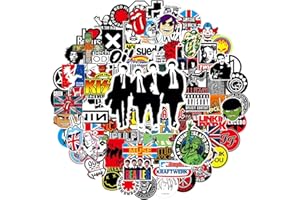 Dreamil Rock Band Punk Pegatinas 100 Unidades Un Clásico Rocker Pack Impermeable Vinilo Cool Metal Música Pegatinas para Ordenador Portátil Scrapbook Motocicleta Maleta Skateboard Té