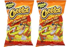 American Cheetos Crunchy Flamin Hot 3.5oz - PACK OF 2 - US IMPORT - Corn Chips - KING SIZE - Cheapest - By Blissify