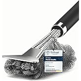 TNTOR Grill Brush, BBQ Cleaner Cleaning Brush with Stainless Steel Scraper, Bristles and Extra long Handle, BBQ Wire Brush fo
