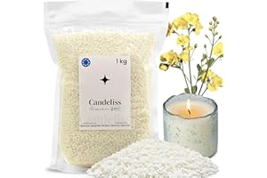 CANDELISS Cera di Colza per candele in Vaso 1kg. Cera naturale vegetale per candele con punto di fusione basso per creare candele fatte in casa Rapeseed wax for candle making (1kg)