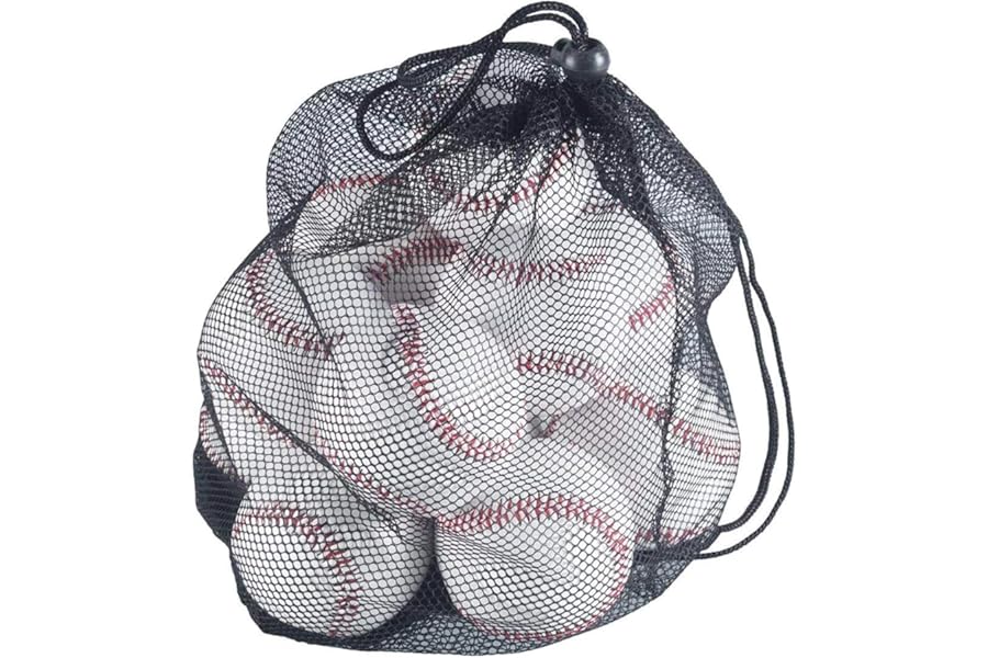 Tebery 12 Pack Standard Size Soft Baseballs, Official League Individual Baseball, Unmarked & Soft for Bating Practice