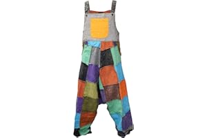 Gheri Men's Colorful Patchwork Cotton Light Dungarees