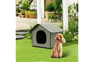 Deecozy Niche étanche pour chat et chien - pliable de chat extérieure pour animaux de compagnie, maison de chien extérieure étanche à la pluie maison de chat villa tente abri pour animaux de compagnie