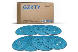 GZKTY 80Pz Dischi Abrasivi 125mm, Carta Abrasiva, Grana 60 – 400, 8 Fori, Abrasivo Resistente All'intasamento Per Levigatrice Rotorbitale Levigatrice Lucidatrice