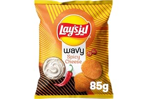 Lay’s Wavy Spicy Cheese Potato Chips 85g
