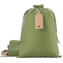 Lot De 6 Sacs Cadeaux En Toile De Jute 30x40 Cm – Avec Cordon, étiquettes, Pour Mariage, Anniversaire, DIY
