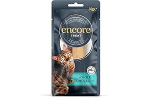 Encore 100% Natural Cat Treats, Whole Tuna Loin Cat Snack, 30g (Pack of 12)
