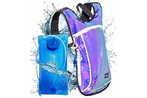 Vibe Festival Gear Mochila de hidratación con bolsa de agua de 2 litros para mujeres, hombres, adolescentes, niños, Hydropack Hydro Sports, al aire libre, correr, camping, senderismo, festivales,