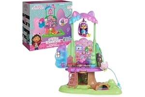Gabby et la Maison Magique - Gabby's Dollhouse - Playset Cabane Fée Minette - 2 Figurines + Accessoires - Effets Lumineux - Dessin Animé Jouet Enfant 3 Ans et +