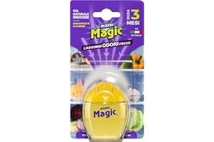 Mister Magic Odour Absorber Fridge, Natural Odourless Gel with Lemon Extracts, Eliminates Bad Food Odors, Lasts up to 3 Months, Kitchen Accessories (Pack of 1)