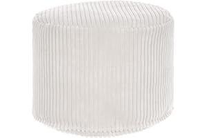 ‎DREAMROOTS DreamRoots Pouf Hocker - Hocker Rund Cord 35x35x25 cm - Couch Hocker Wohnzimmer - Sitzpouf Rund - Fußhocker Für Sessel - Sitzhocker Rund - Hocker Couch - Hocker Sofa