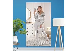 ‎BRISAFE brisafe Ganzkörperspiegel unzerbrechlich & modern I Spiegel Fitnessraum 180 x 100 cm groß I dünner Aluminium-Rahmen in Silber I Standspiegel bruchsicher & leicht I Wandspiegel zum Aufhängen