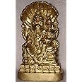 Narasimha Lakshmi Narasimha Swamy/Resin Lord Narasimha With Goddess Lakshmi Statue idol Statue 8 Cm Height (Multicolor)
