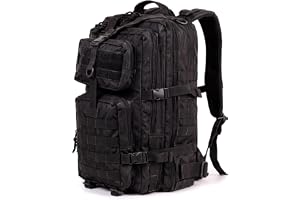 TAISSU - Taktisk Militär Ryggsäck RANGER - 45L - Svart - CrossTraining | Perfekt för Gym, CrossFit, Resor eller Camping, Vattentät och Slitstark, Flera Fack, Skofack