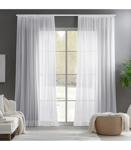 Tenda Sehlbach Pronta All'Uso In Tessuto Lino – Bianco, 135x245 Cm, Opaca E Traslucida, Con Fettuccia E Occhielli Nascosti