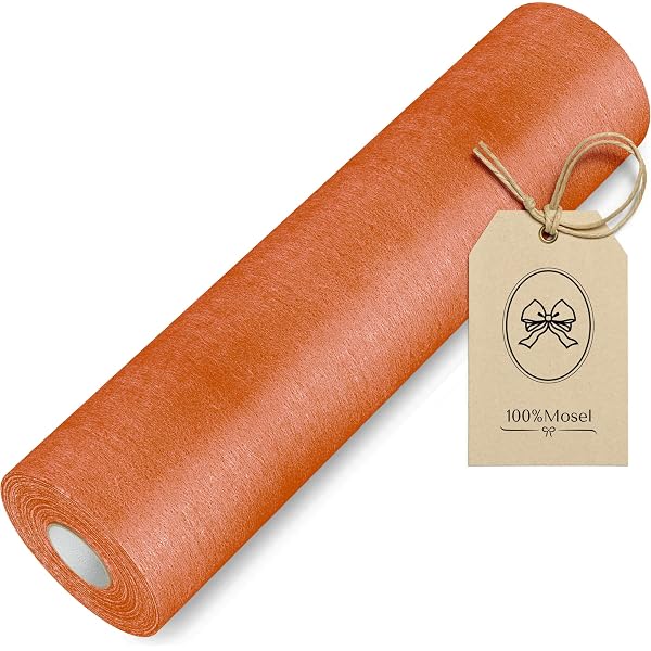 Sovie HORECA Airlaid-Besteckserviette LARA – 40x40 Cm, 1/8 Falz, Terrakotta Mit Blütenmuster | 100 Stück Für Feste & Gastronomie