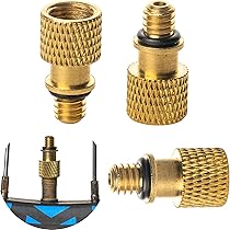 Adattatore Valvole Bici 3 Pezzi - Convertitore DV/SV A AV, Per Pompe Da Stazione Di Servizio, Metallo - Foto 5