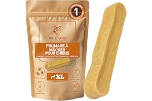 Wildfang® Fromage de Yak pour Chien XL (env. 137 g) – friandises pour Chien, bâtonnets au Fromage de Yak de l’Himalaya, friandise Dentaire Churpi pour Chiens de Plus de 45 kg, Lot de 1