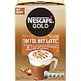 NESCAFÉ Toffee Nut Latte Instant Coffee 8 x 18.6g Sachets, 100% Responsibly Sourced Coffee (Pack of 6)