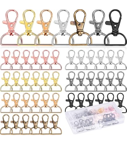 Roosea 40 Pièces Métal D Anneaux Petite Boucle D Anneau Boucle Métal D Anneaux Multifonctionnel Métal Semi-circulaire D Anneau 30mm Et Joints Toriques 25mm Pour Sacs Portefeuille Bricolage Argent