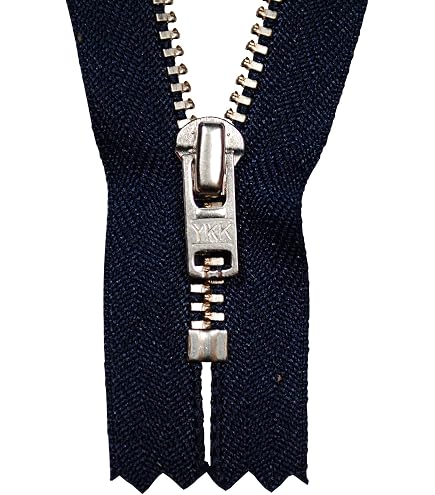 YKK Reißverschluss, 18 Cm, Pastellblau – Für Hosen, Metallzähne Silber, 4 Mm Breite