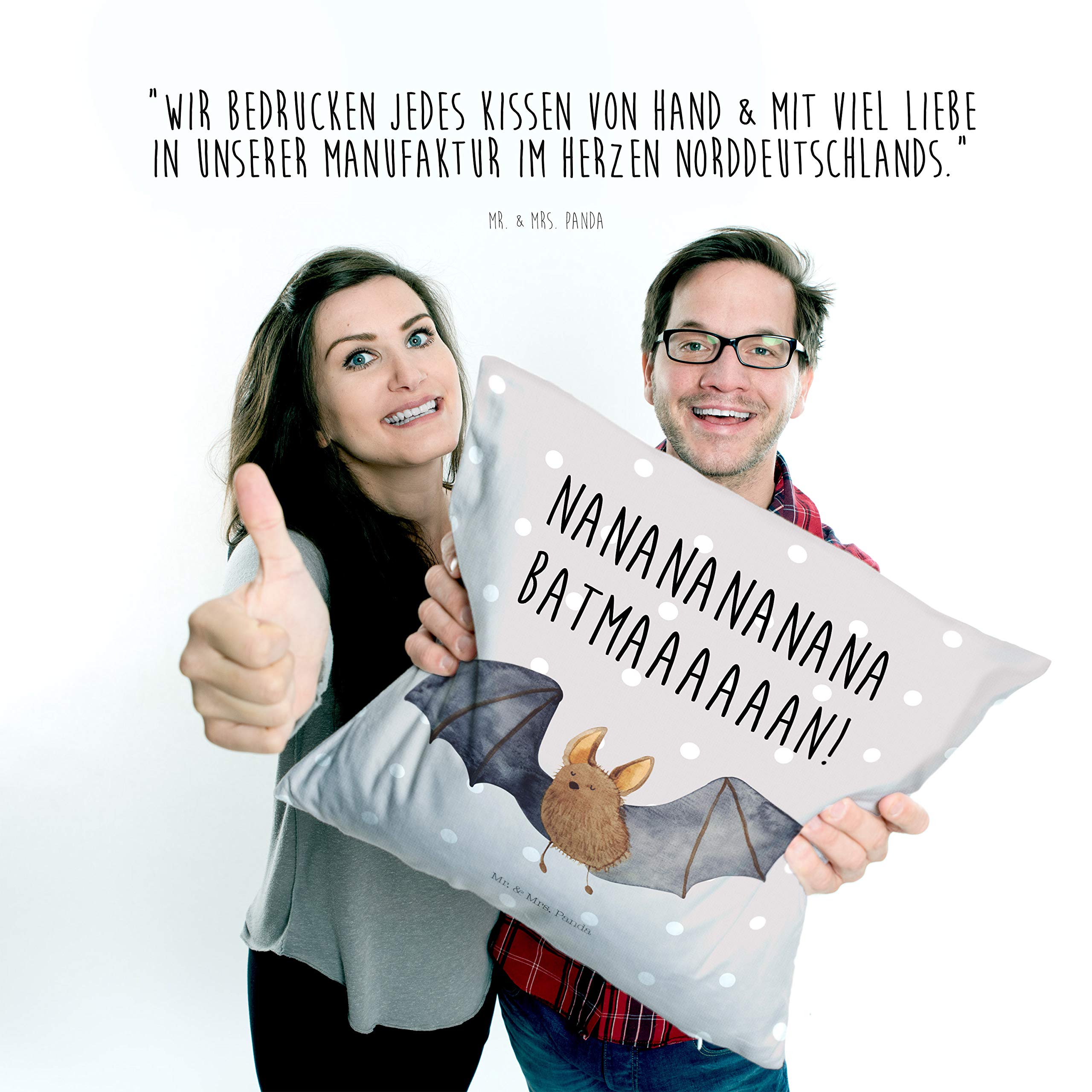 Mr-Mrs-Panda-40x40-Kissen-Fledermaus-Fliegend-Fledermaus-Fledermuse-Batman-Kissen-Kissenhlle-Kopfkissen-Sofakissen-Dekokissen-Kissenbezug