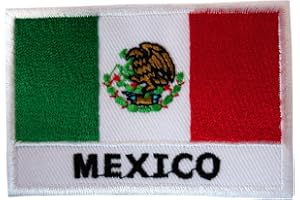 ELLU Mexico Flag patch Iron On Sew on vestiti messicano del Nord America distintivo ricamato