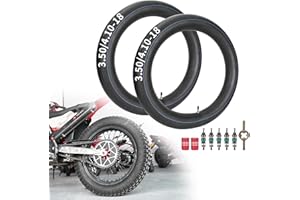 RUTU Chambre à air 3.50/4.10-18 avec valve droite TR4 pour pneu 110/90-18 KL250 XL185S CRF230F XR185 - Lot de 2