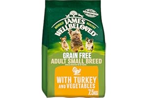 James Wellbeloved Adult Grain-Free Small Breed Turkey & Rice 7.5 kg Bag, Hypoallergenic Dry Dog Food
