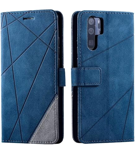 ELISORLI Custodia Portafoglio Per Huawei P30 Pro - Pelle PU + TPU, 6 Slot Carte, Cordino Da Polso, Supporto - 3
