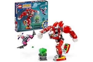 LEGO Sonic the Hedgehog Knuckles’ Guardian Mech, Action Figure Toy for Kids Boys & Girls with Video Game Character Figures Incl. Knuckles and Rouge the Bat, Plus a Master Emerald, Fun Gift Idea 76996